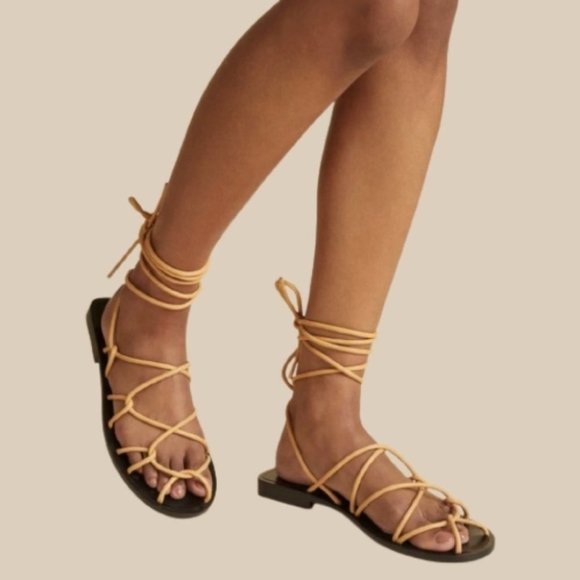 NWT! KHAITE Lace-Up Sandals Size 8